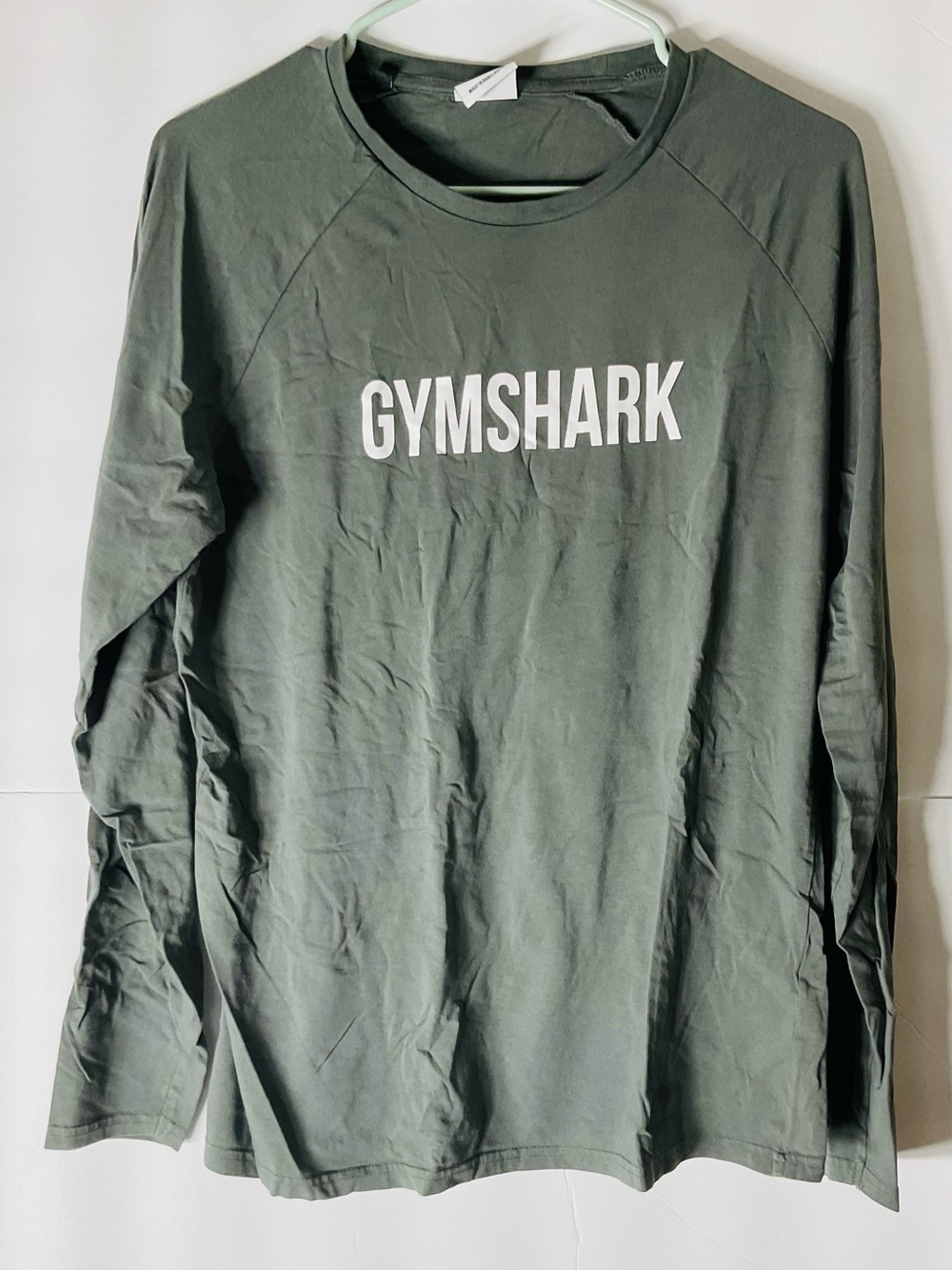 Gymshark Olive Green Long Sleeve Logo Tee